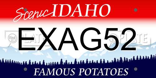 EXAG52 Idaho License Plate