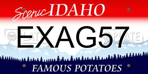 EXAG57 Idaho License Plate