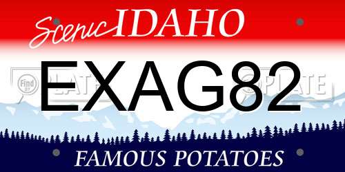 EXAG82 Idaho License Plate