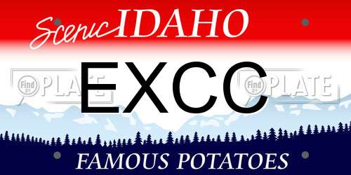 EXCC Idaho License Plate