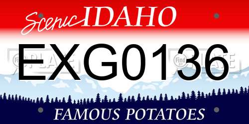 EXG0136 Idaho License Plate