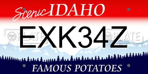 EXK34Z Idaho License Plate