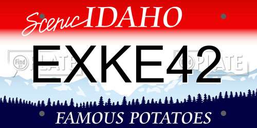 EXKE42 Idaho License Plate