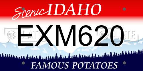 EXM620 Idaho License Plate
