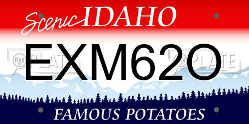 EXM62O Idaho License Plate