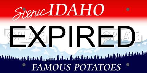 EXPIRED Idaho License Plate