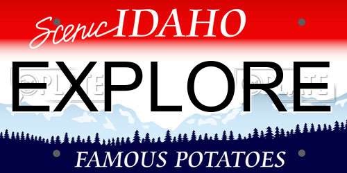 EXPLORE Idaho License Plate
