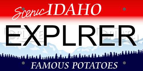 EXPLRER Idaho License Plate