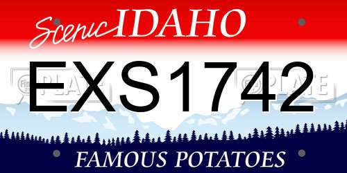 EXS1742 Idaho License Plate