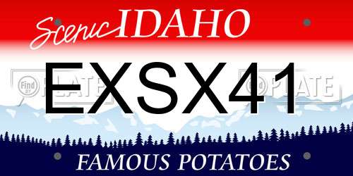 EXSX41 Idaho License Plate