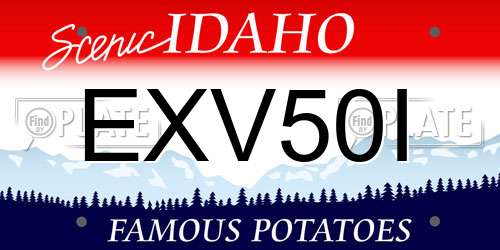 EXV50I Idaho License Plate