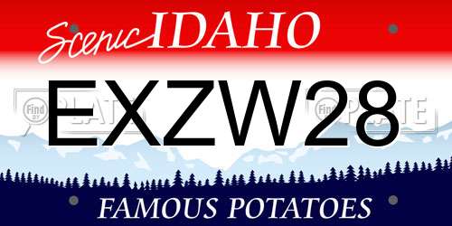EXZW28 Idaho License Plate