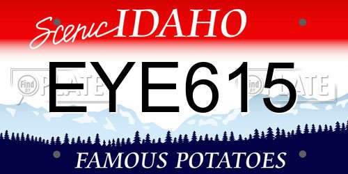 EYE615 Idaho License Plate
