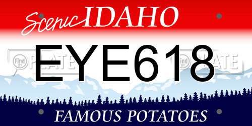 EYE618 Idaho License Plate