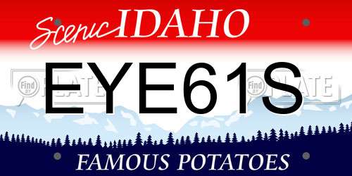 EYE61S Idaho License Plate
