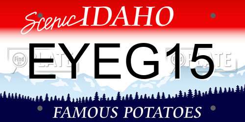 EYEG15 Idaho License Plate