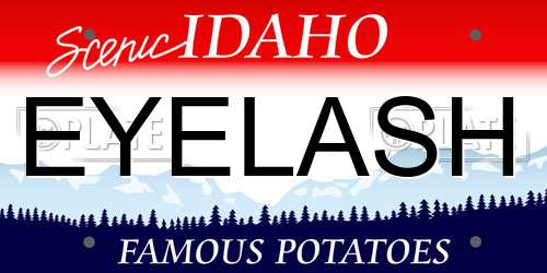 EYELASH Idaho License Plate