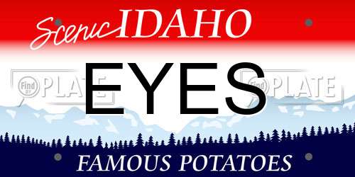 EYES Idaho License Plate
