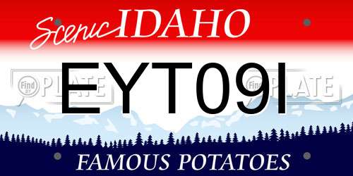 EYT09I Idaho License Plate