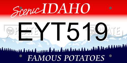 EYT519 Idaho License Plate