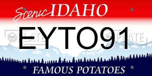 EYTO91 Idaho License Plate
