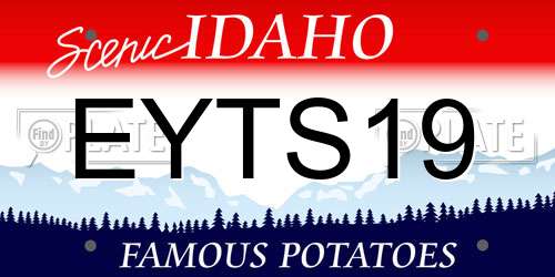 EYTS19 Idaho License Plate