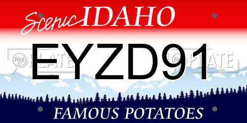 EYZD91 Idaho License Plate