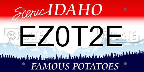 EZ0T2E Idaho License Plate