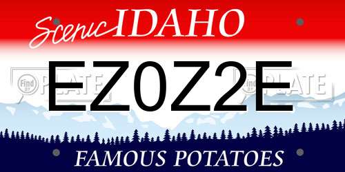 EZ0Z2E Idaho License Plate
