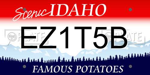 EZ1T5B Idaho License Plate