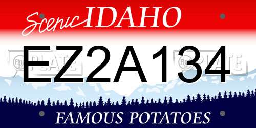 EZ2A134 Idaho License Plate