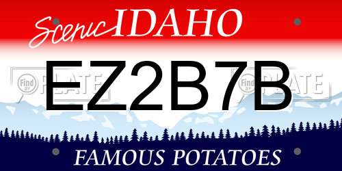 EZ2B7B Idaho License Plate