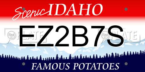 EZ2B7S Idaho License Plate