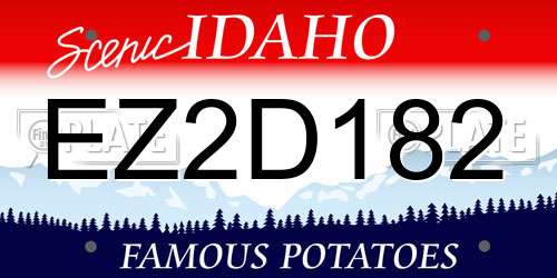 EZ2D182 Idaho License Plate