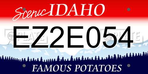 EZ2E054 Idaho License Plate
