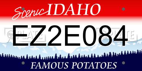 EZ2E084 Idaho License Plate