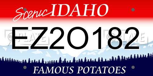 EZ2O182 Idaho License Plate