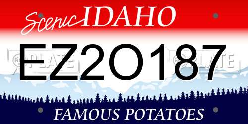 EZ2O187 Idaho License Plate