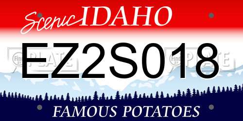 EZ2S018 Idaho License Plate