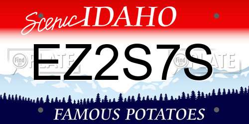 EZ2S7S Idaho License Plate