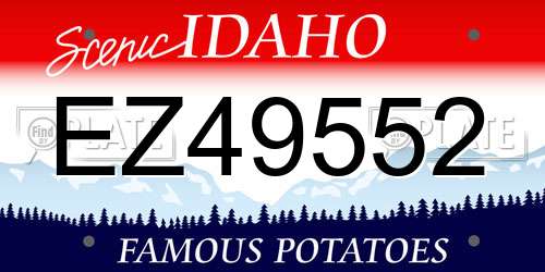 EZ49552 Idaho License Plate