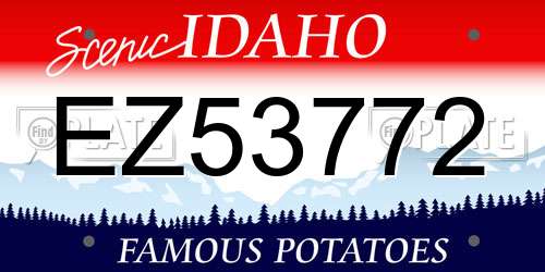 EZ53772 Idaho License Plate