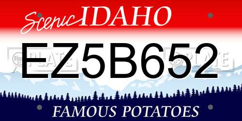 EZ5B652 Idaho License Plate