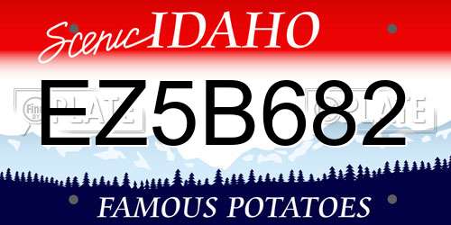 EZ5B682 Idaho License Plate