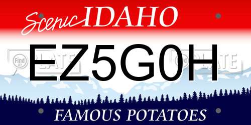 EZ5G0H Idaho License Plate