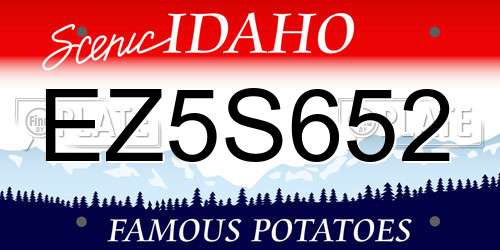 EZ5S652 Idaho License Plate