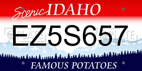 EZ5S657 Idaho License Plate