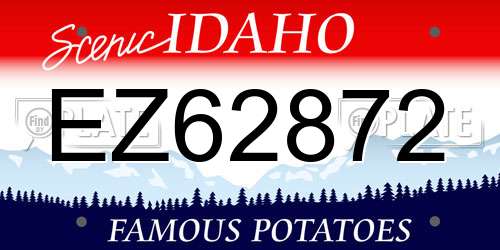 EZ62872 Idaho License Plate