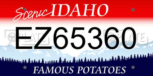 EZ65360 Idaho License Plate