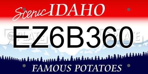 EZ6B360 Idaho License Plate